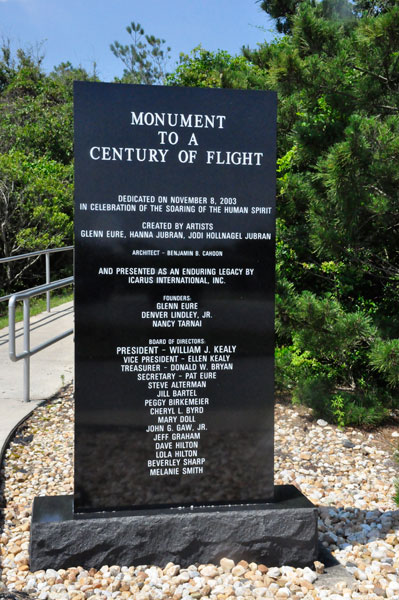 Monument to a Century of flight dedication  stone